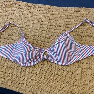 Wildfable Juniors Red White and Blue Bathing Suit Top